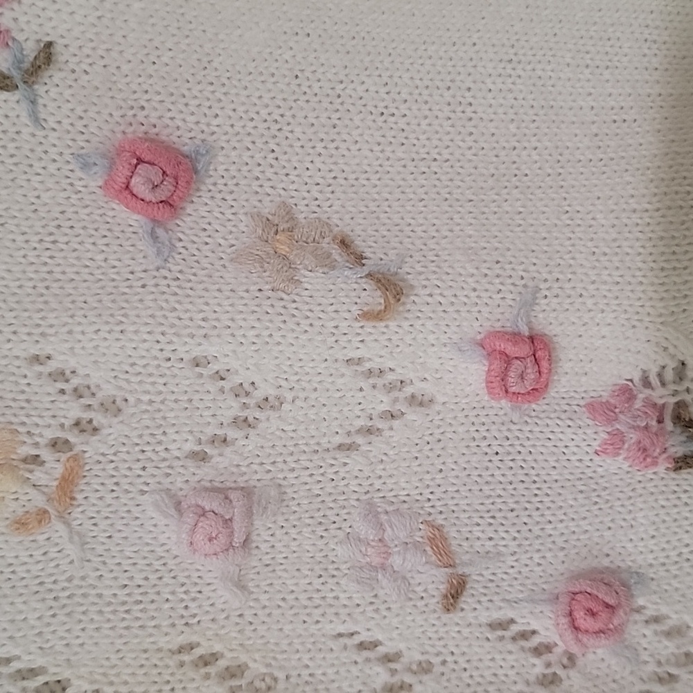 Petite Sophisticate Cream Floral Cardigan - Picture 6 of 6